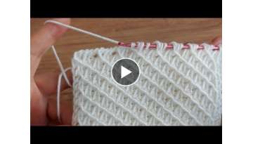Super Easy Tunisian Knitting Model - Tunus İşi Çok Kolay Örgü Modeli..